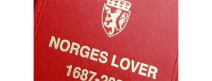 Nærbilde forside Norges Lover