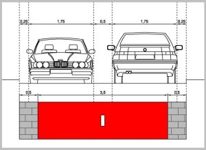 Figur 4: Eksempel på tverrsnitt av sykkelgate. Sykkelgaten har forkjørsrett og er lett gjenkjennelig i k Figur 4: Eksempel på tverrsnitt av sykkelgate. Sykkelgaten har forkjørsrett og er lett gjenkjennelig i k